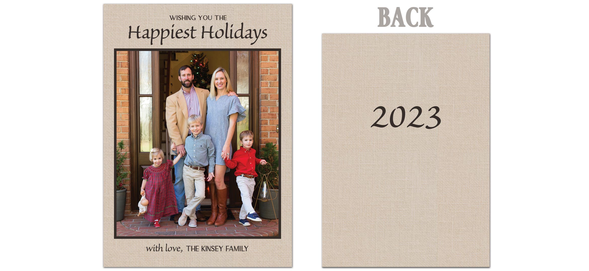 Linen 5x7 Double Sided Photo Card