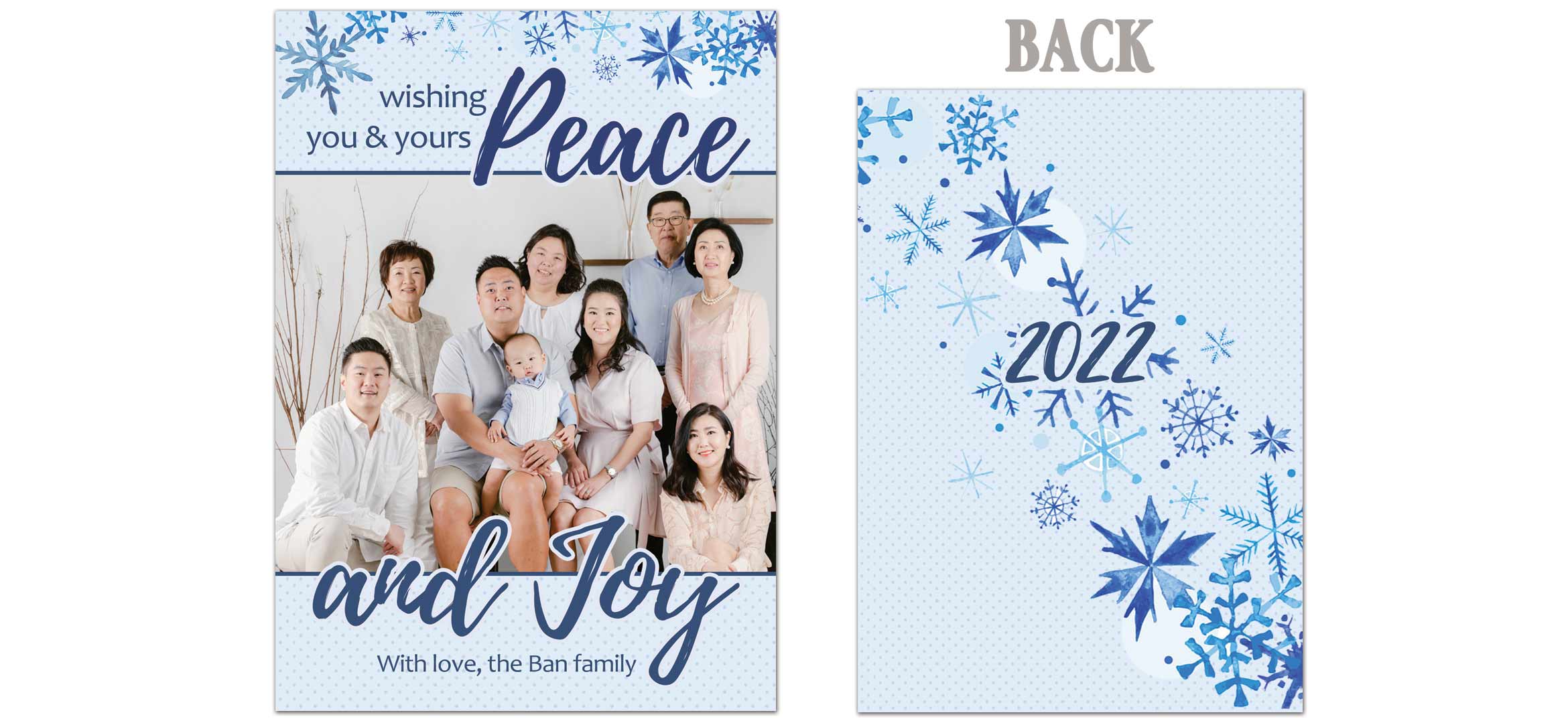 Peace 5x7 Double Sided Photo Card